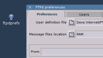 FTPdaemon - ustawienia