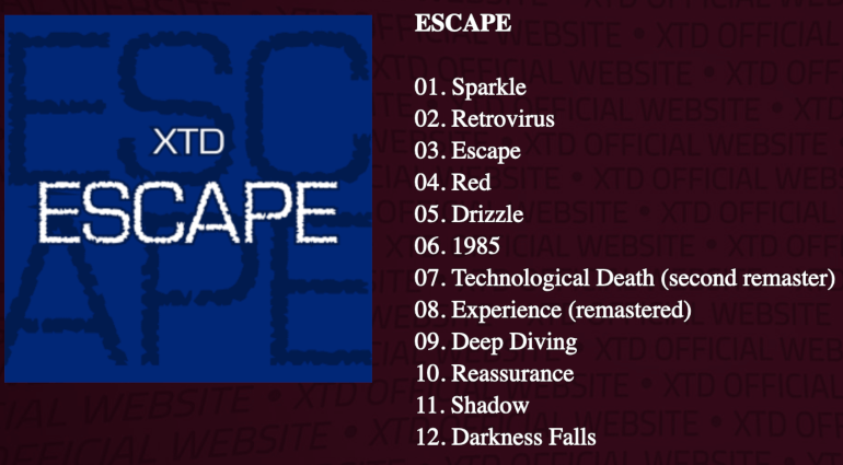 XTD announced his new album "Escape"